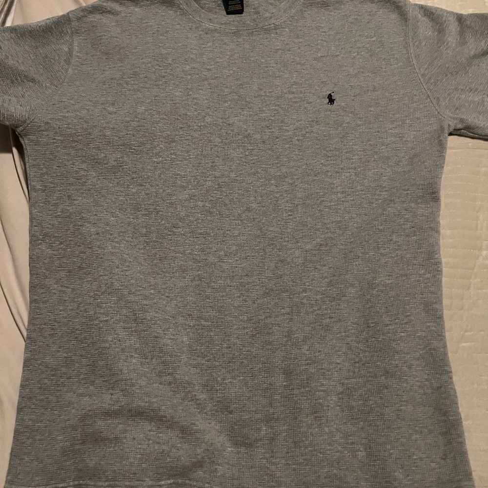 Polo by Ralph Lauren Heather Gray Thermal Shirt - Picture 5 of 14
